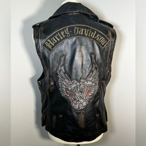 Harley Women’s Leather Biker Vest